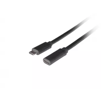 USB-Kabel LANBERG CA-USBE-20CC-0015-BK USB-C auf USB-C 1,5 m, USB 3.2 Gen 1 (5 Gbit/s), vergoldete Kontakte, schwarz