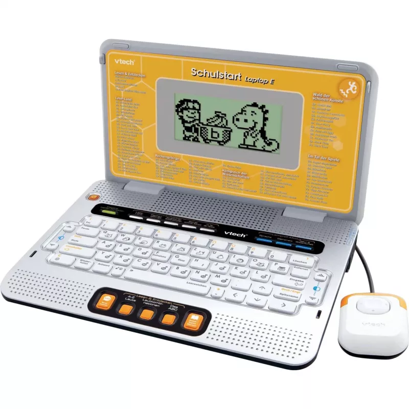 VTech Schulstart Laptop E für Kinder von 6–8 Jahren, silber, interaktives Lernspielzeug