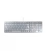 Tastatur CHERRY KC 6000 schlank Universal USB QWERTZ Deutsch Silber
