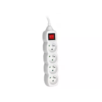 PowerWatch 3 m (4 Steckdosen) weiß mit Netzschalter