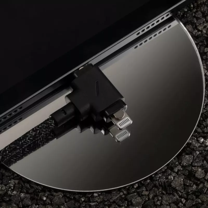 Lade- und Datenkabel native union Belt Kabel Duo Pro USB-C auf USB-C und Lightning Schwarz