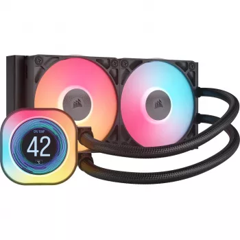 Luftkühler Corsair iCUE LINK TITAN 240 RX LCD 12 cm Schwarz 300–2100 RPM