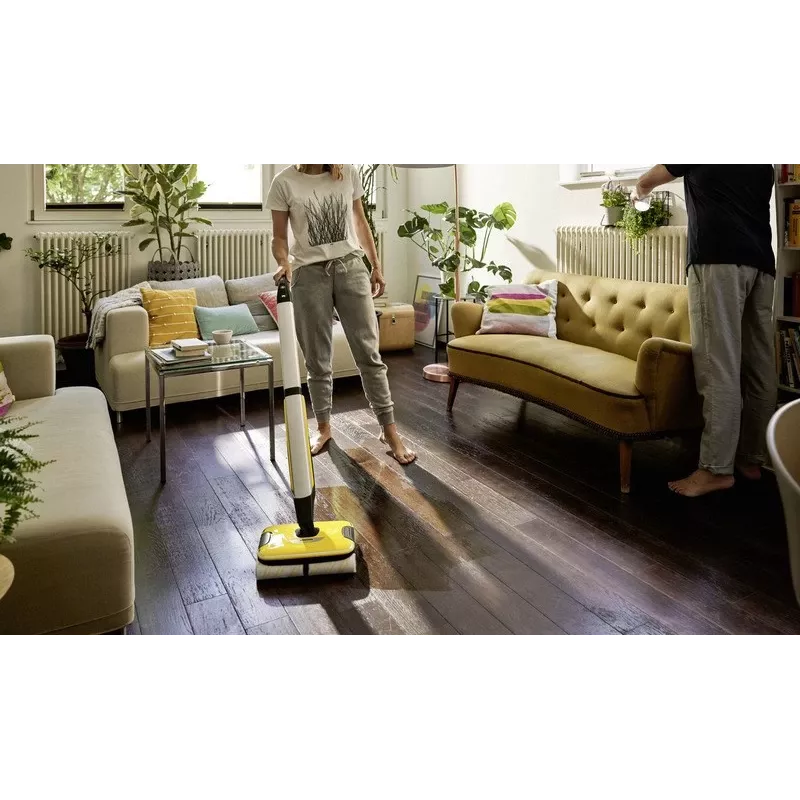 Kärcher FC 7 Cordless Electric broom Battery Dry&wet Bagless Silber, Gelb