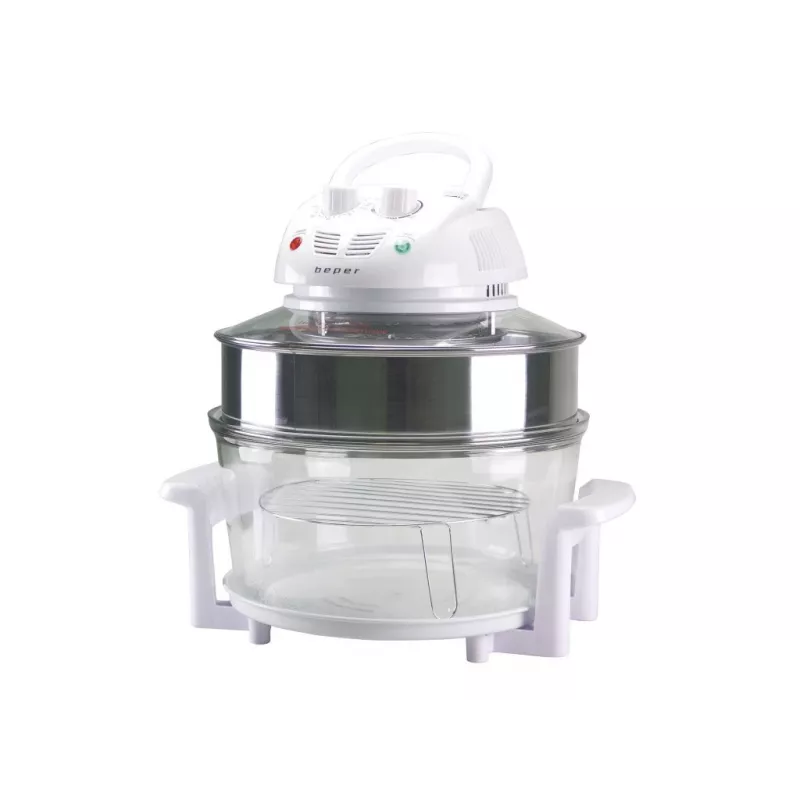 Elektrischer Dampfgarer Beper BF.640 2-stöckig, einstellbarer Timer, Tisch-Dampfgarer