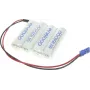 Panasonic Akkupack 4 Mignon (AA) Kabel, Stecker NiMH eneloop Reihe F1x4 Graupner 4,8 V 1900 mAh (124006)
