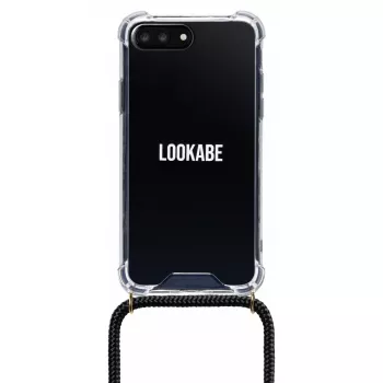 Handyhalskette Lookabe für iPhone 7/8 Plus — Goldkette, schwarze Tasche
