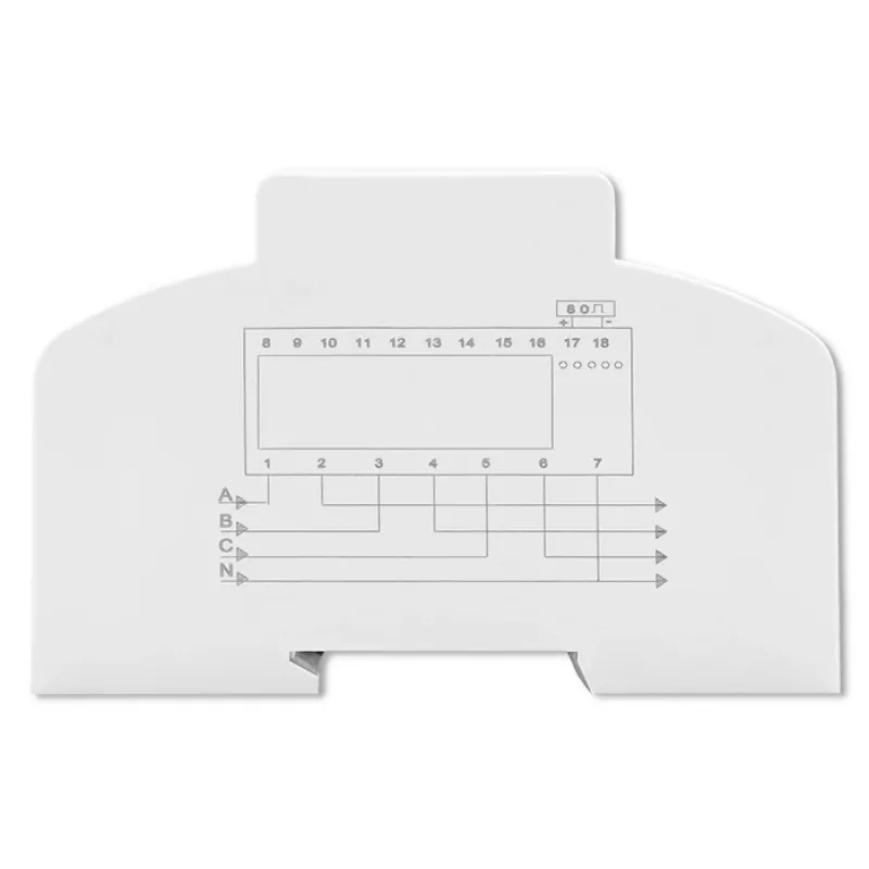 Qoltec Dreiphasen-Bidirektionaler Elektronischer Zähler | DIN-Schienen-Energieverbrauchszähler | 400V | 100A | LCD | 4P