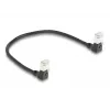 DeLOCK RJ45 Netzwerkkabel Cat.6A S/FTP schlank 90° abgewinkelt nach unten 0,25 m schwarz