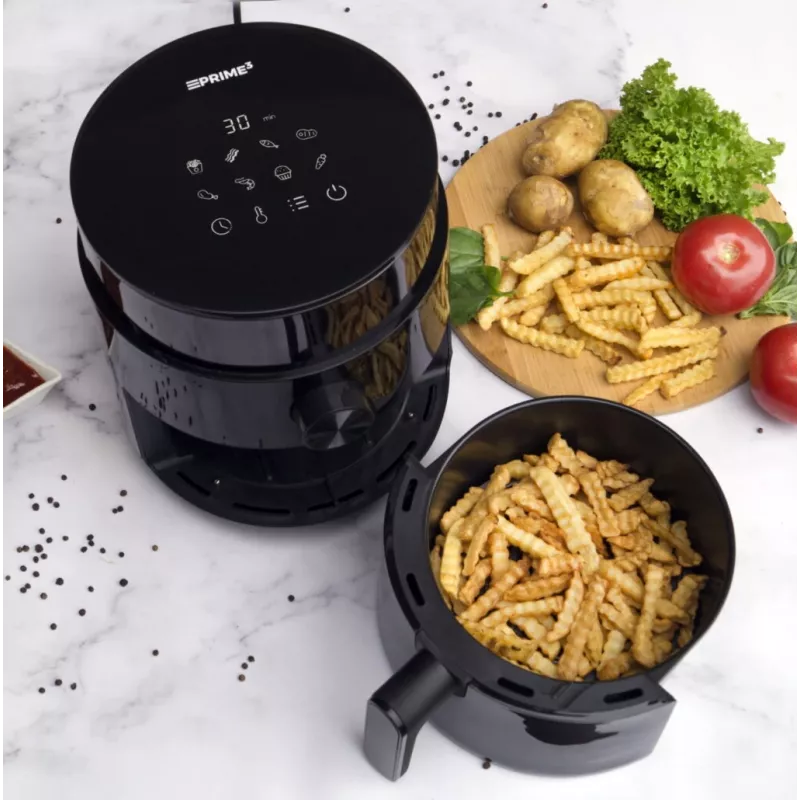 Heißluftfritteuse PRIME3 SAF31 – 2,5 L, 1200 W, Heißluft-Fritteuse ohne Fett, schwarz