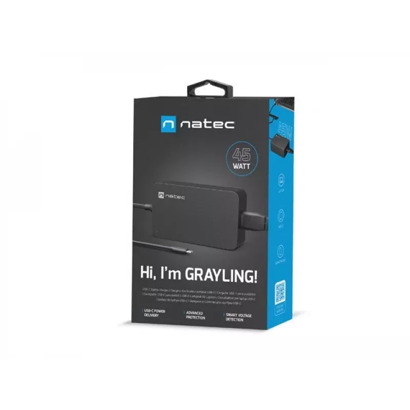 NATEC Grayling USB-C 45W Netzteil Universal Schwarz