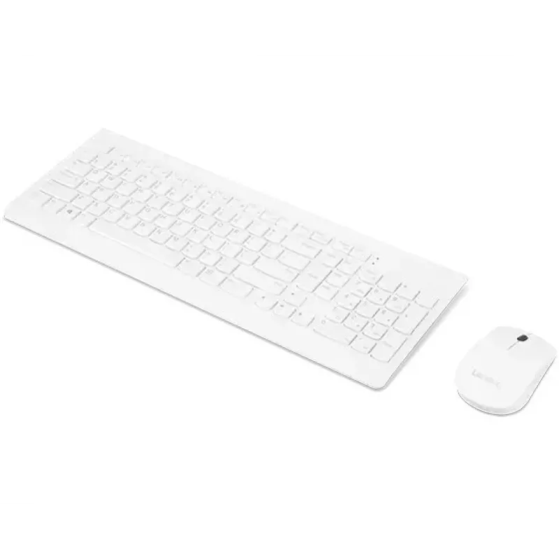 Full-size mechanische Tastatur- und Maus-Set Lenovo GX30W75336 — USB + Bluetooth, QWERTZ, weiß