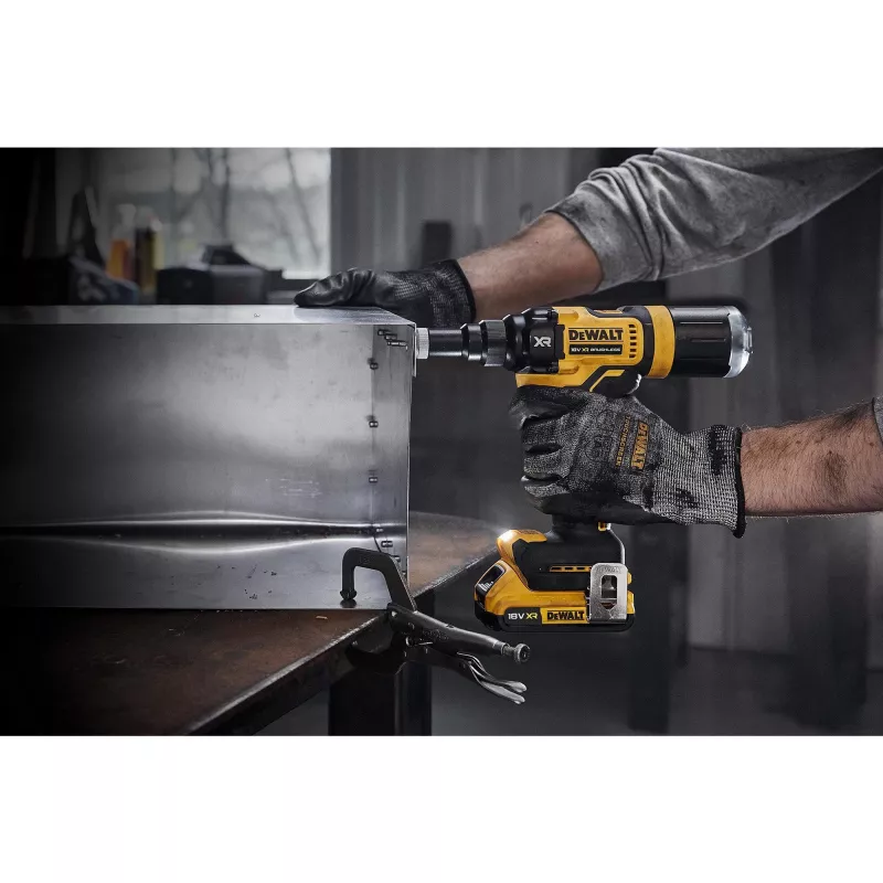 DeWALT DCF403NT-XJ Power-Nietzange Schwarz, Gelb 2,4, 3,2, 4, 4,8 mm 10000 kN