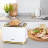 Toaster Petra PT5032WVDE 2-Scheiben, kompakter elektrischer 2-Schlitz-Toaster