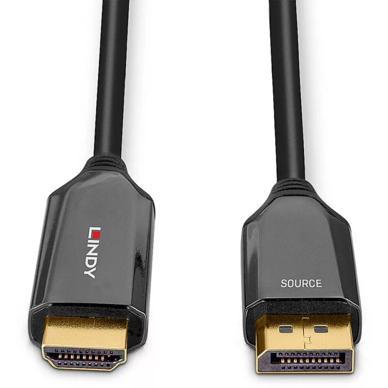 Lindy 3m aktives DisplayPort-1.4-auf-HDMI-8K60-Kabel, 3 m, DisplayPort, HDMI, Stecker, Stecker, gerade