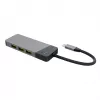 USB‑Typ‑C‑Hub Grün Cell HUBGC01 — 7 Anschlüsse: 3×USB‑A 3.2 Gen 1, 1×USB‑C 3.2 Gen 1, HDMI, microSD+SD-Kartenleser — Silber