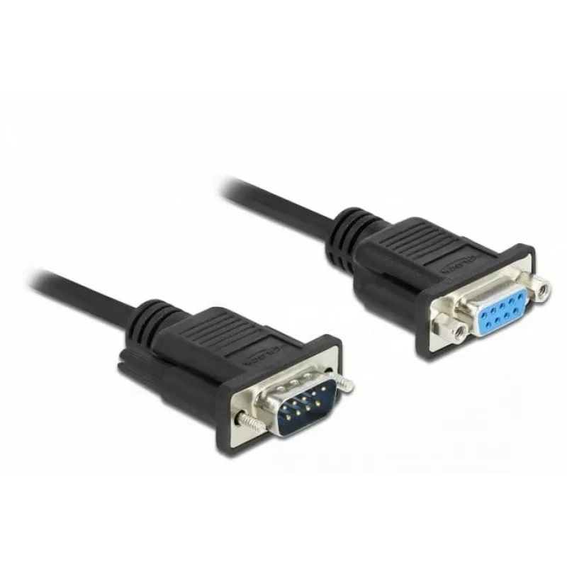 Serielles Kabel DeLOCK 86598 Schwarz 5m RS-232 Sub-D9