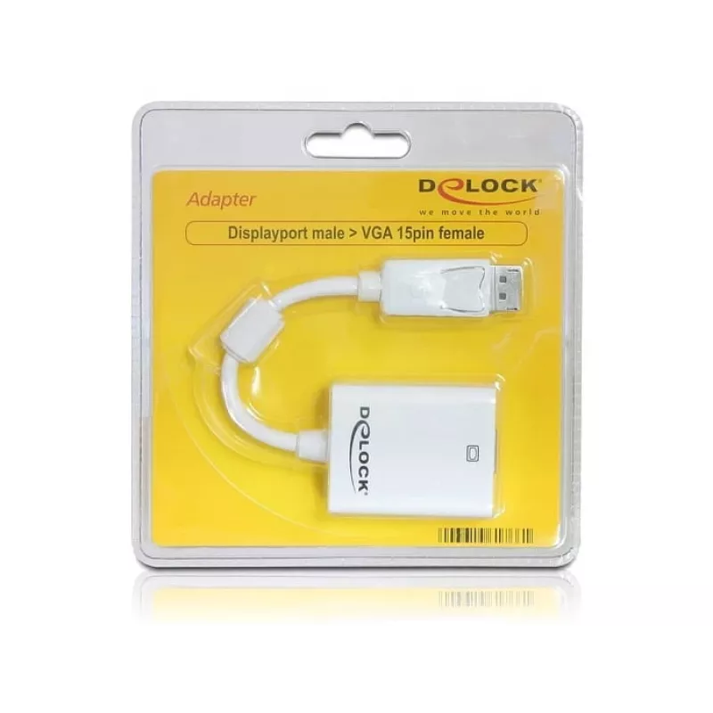 Videokabel-Adapter DeLOCK 61766 0,125m VGA DisplayPort Weiß