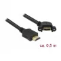 HDMI-Kabel DeLOCK 85467 0,5m Typ A Stecker auf Buchse Schwarz