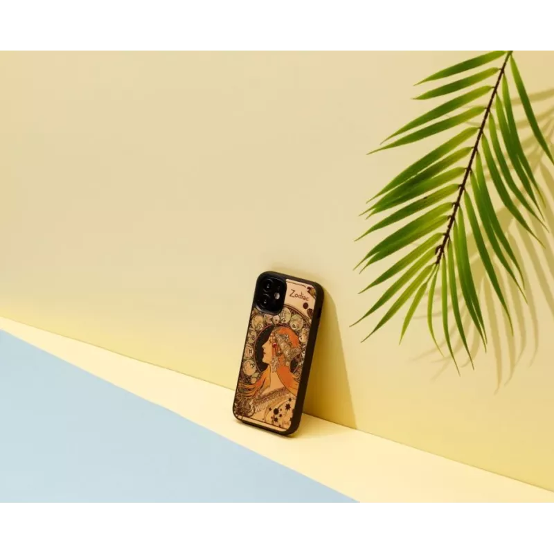Handyhülle Man and Wood für iPhone 12 mini — Zodiac-Serie, schwarz