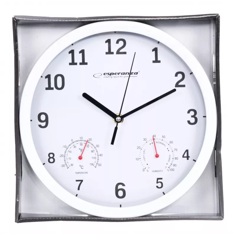Esperanza EHC016W Wand-/Tischuhr Quarzuhr Rund Weiß