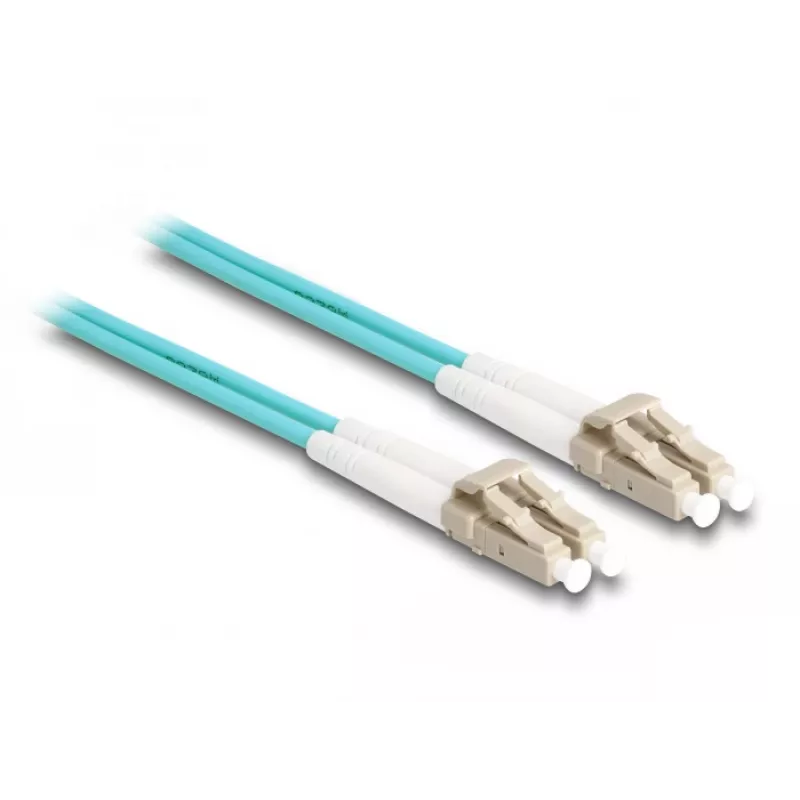DeLOCK Fiber Optical Kabel LC Duplex to LC Duplex OM3 1m