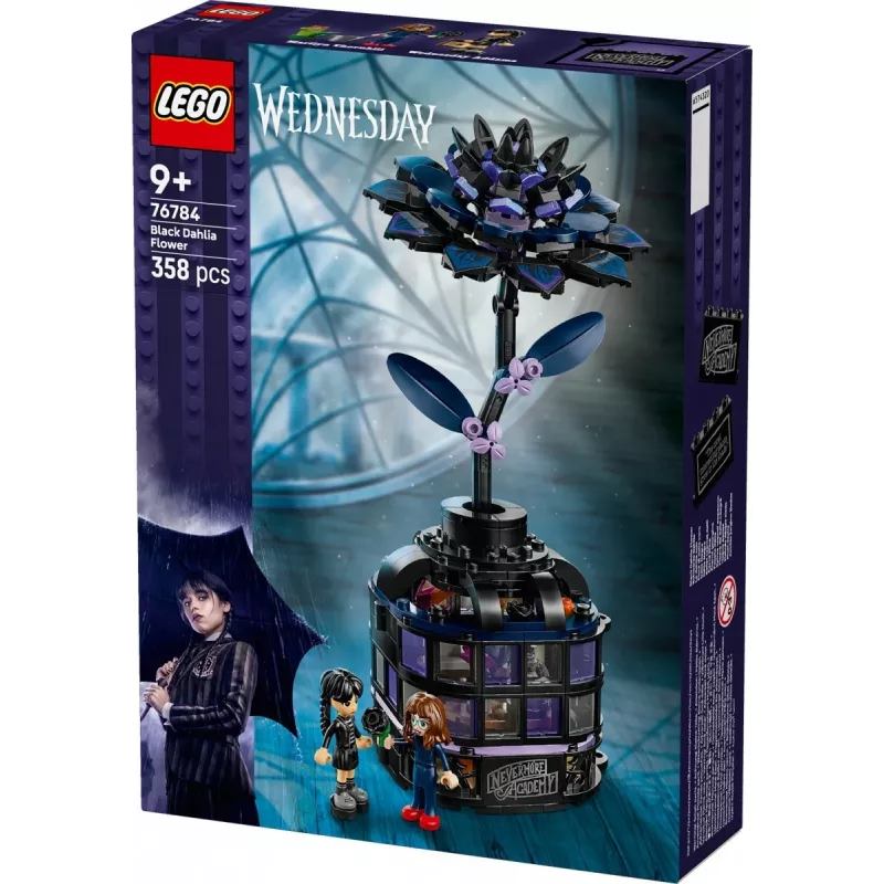 LEGO Bauset LEGO Wednesday 76784 Schwarze Dahlia-Blume — Dekoratives Modell, 358 Teile, 9+ Jahre