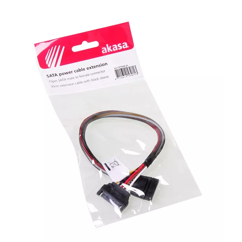SATA-Stromverlängerungskabel Akasa AK-CBPW04-30 0,3 m