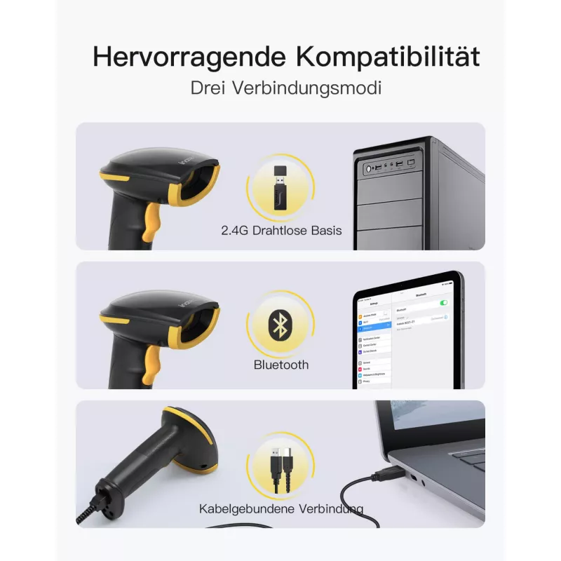 Inateck Barcodescanner 35 schwarz [BCST-35_black]