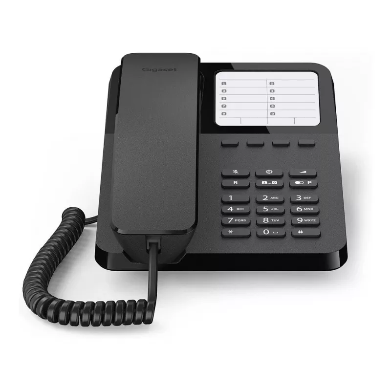 Gigaset DESK 400, Analoges Telefon, Kabelgebundenes Mobilteil, 10 Eintragungen, Schwarz - Gigaset DESK 400. Typ: Analoges Telefon