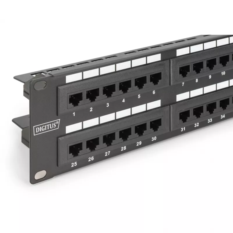 DIGITUS - Patch Panel - RJ-45 X 48 - Grau, RAL 7035 - 2U - 48 Ports (DN-91648U)