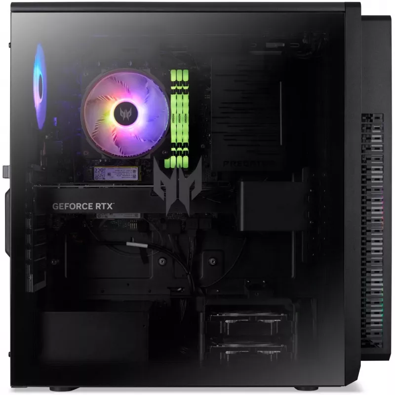 Desktop PC Acer Predator PO5-660 — Intel Core Ultra 7 265F 5,3 GHz, 32 GB DDR5, 2 TB SSD, NVIDIA GeForce RTX 5070, Windows 11 Home, Schwarz