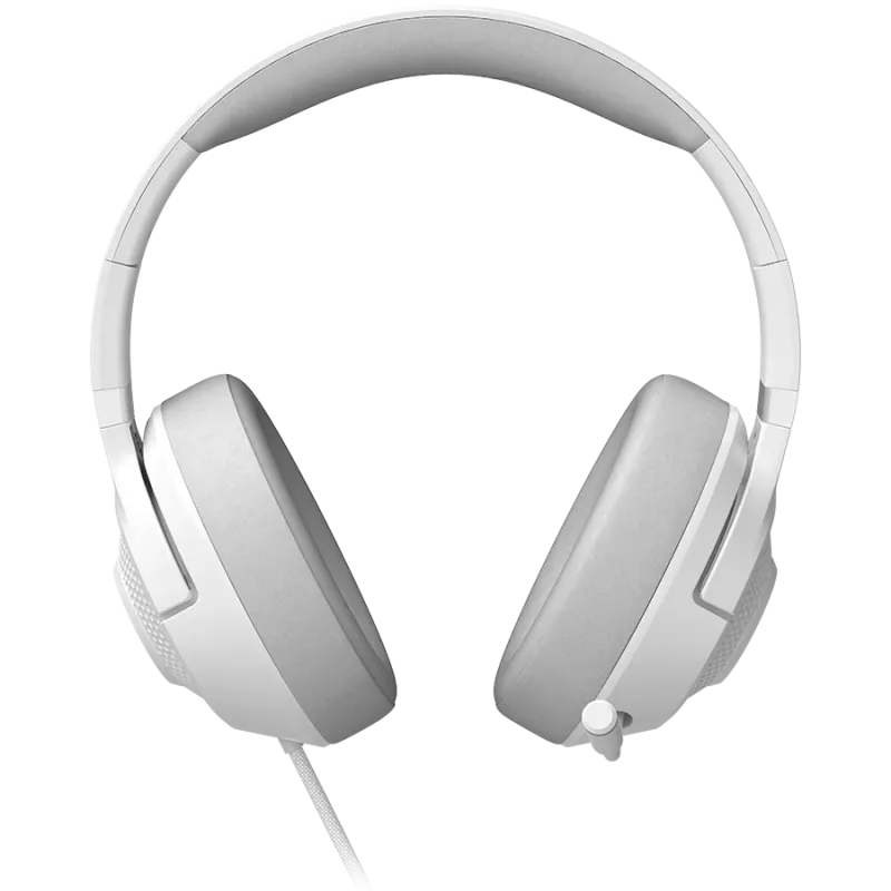 LORGAR Noah 101, Gaming-Headset mit Mikrofon, 3,5-mm-Klinkenanschluss, Kabellänge 2 m, faltbares Design, PU-Leder-Ohrpolster, Größe: 185*195*80 mm, 0,245 kg, weiß