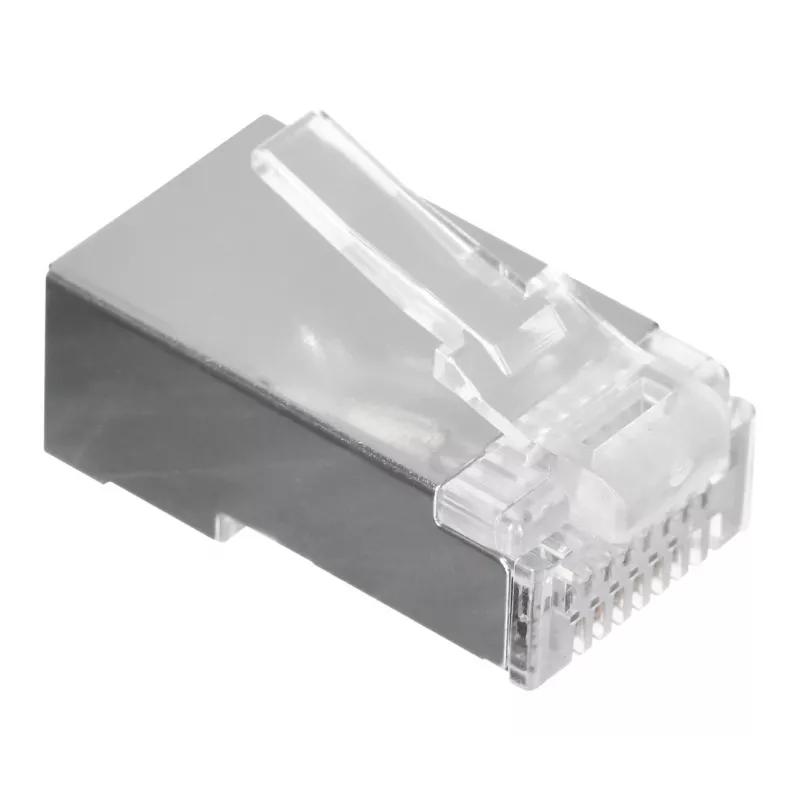 LANBERG RJ-45-Steckverbinder PLS-5000EZ, Cat5e, F/UTP (FTP), Grau, 100 Stück