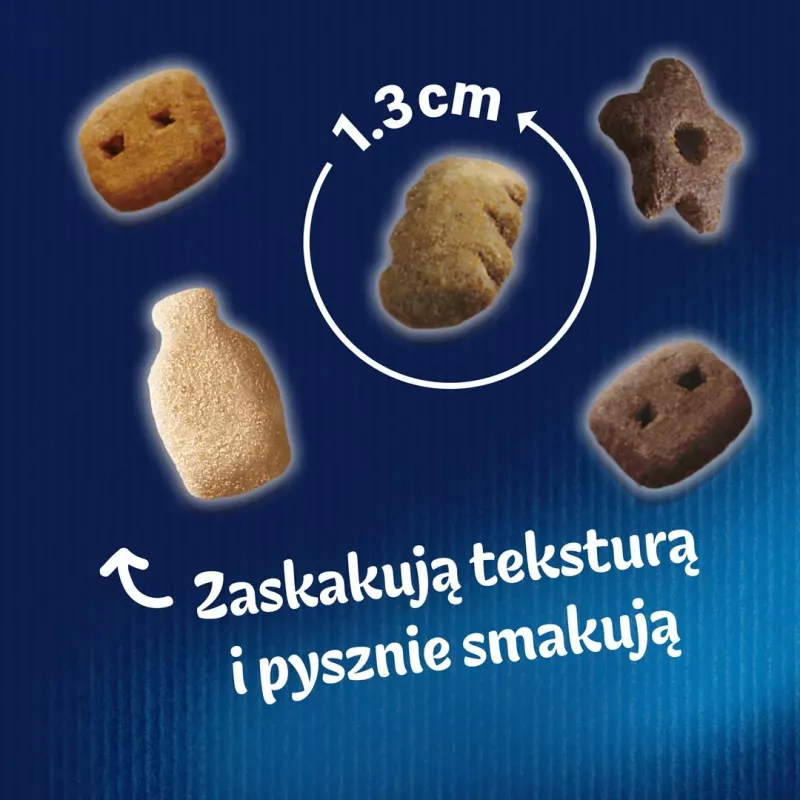 Katzenleckerli Felix Party Mix Dairy Delight 60 g — knusprige Snacks mit Milchgeschmack für ausgewachsene Katzen, Protein 35%, Fett 19,5%