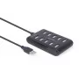 USB-Hub Gembird UHB-U2P10P-01 — 10-Port-USB-2.0-Hub