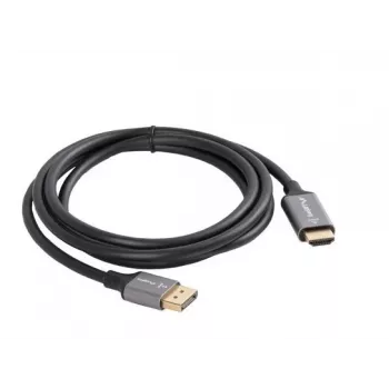 Lanberg CA-DPHD-20CU-0018-BK Videokabel-Adapter 1,8 m DisplayPort HDMI Typ A (Standard) Schwarz, Silber