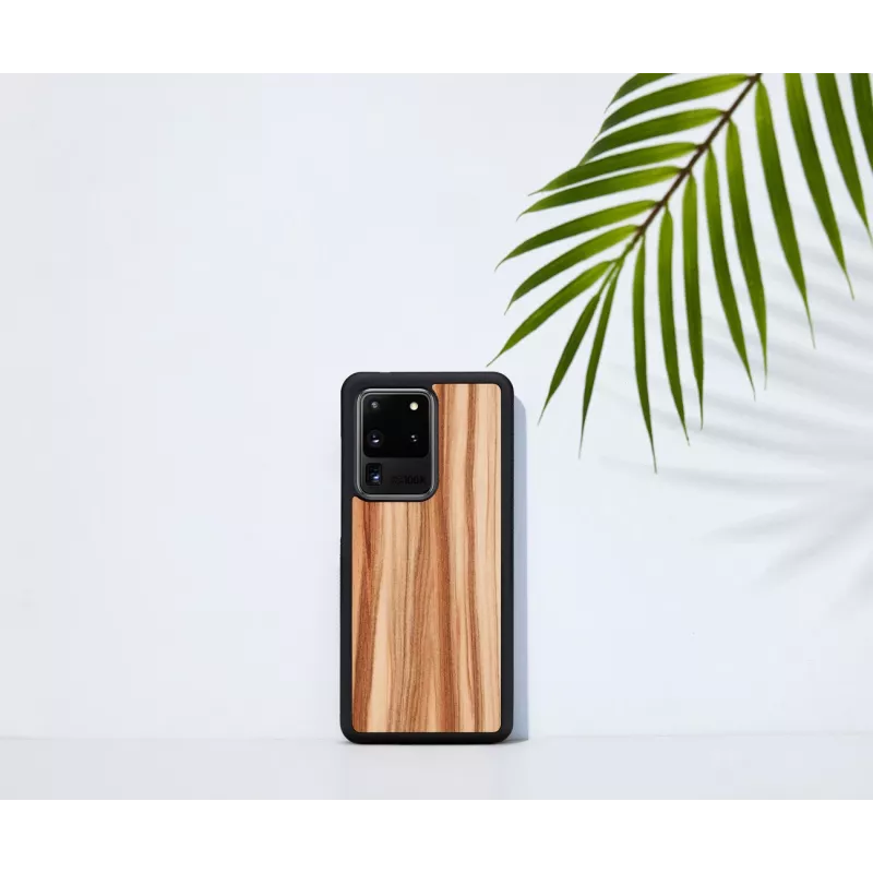 Handyhülle man and wood für Samsung Galaxy S20 Ultra — cappuccino Schwarz