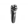 Rotation shaver trimmer ETA Charlie — 3-head cordless shaver, Li‑Ion built-in Batterie, AC/Batterie, Schwarz/Grau