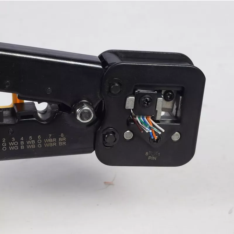Kabelcrimpwerkzeug Gembird T-WC-05, 195 mm Länge, 53 mm Breite, 0,36 kg, gelb/rot/schwarz