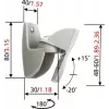 Vogels | Lautsprecherhalterung | VLB500 | Drehen, Neigen | Maximale Belastbarkeit 5 kg | Silber