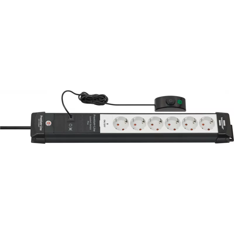 Power Extension Brennenstuhl Premium-Line 3m 6 AC Outlets Indoor Schwarz Grau