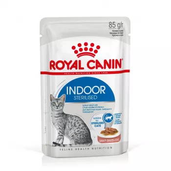 Nassfutter für Katzen Royal Canin Indoor Sterilized 12 x 85 g — Geflügel, ausgewachsene kastrierte Wohnungskatzen