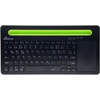 Tastatur MediaRange MROS131 Office Bluetooth QWERTZ German Swiss Schwarz Grün