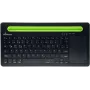 Tastatur MediaRange MROS131 Office Bluetooth QWERTZ German Swiss Schwarz Grün