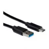 ROLINE RM USB 3.2 Gen 1 Kabel, A-C, ST/ST, schwarz, 0,5 m