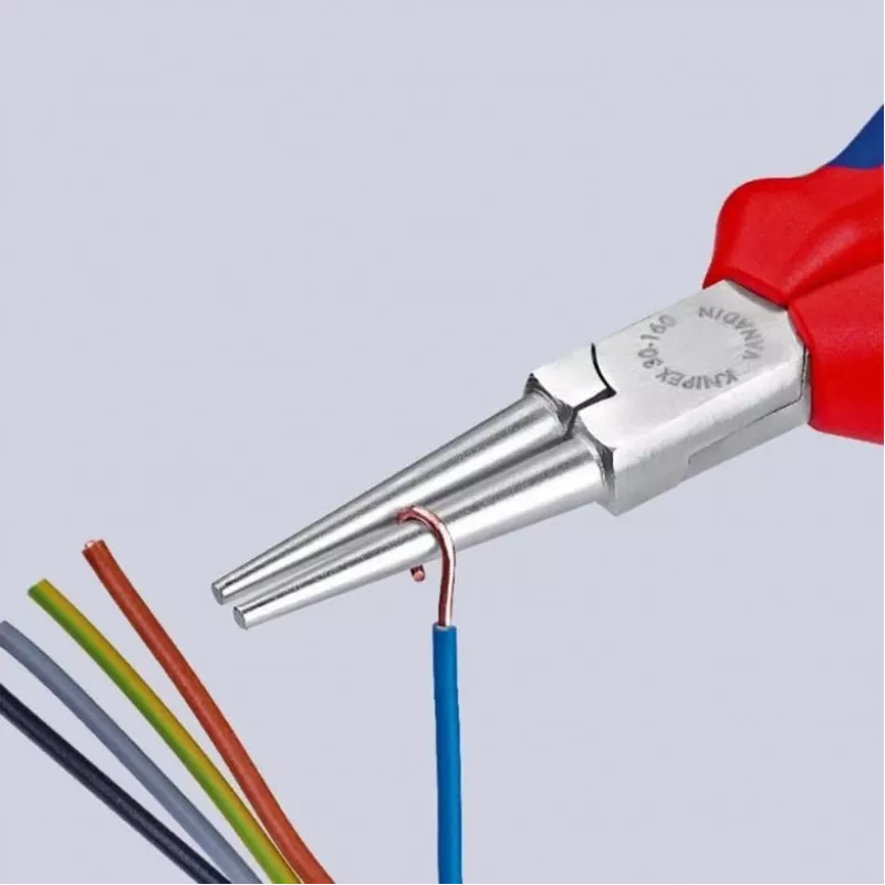 KNIPEX 30 35 160 – Nadelflachzange – 2,5 mm – 4,1 cm – Stahl – Blau/Rot – 16 cm