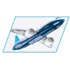 Bauset Cobi Boeing 737-8 — 340 Teile, empfohlenes Alter 7+, blau und weiß