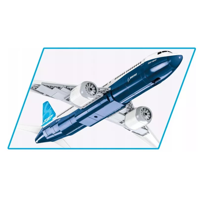 Bauset Cobi Boeing 737-8 — 340 Teile, empfohlenes Alter 7+, blau und weiß