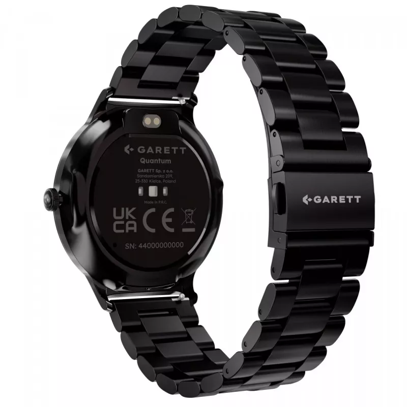 Smartwatch Garett Quantum – schwarz Edelstahl
