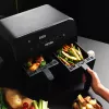 Heißluftfritteuse Petra PT4750BLKVDEEU7, Zweikammer, 3,7 L Fassungsvermögen, Schwarz